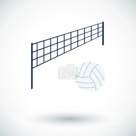 Téléchargez les illustrations : Illustration vectorielle icône volley - en licence libre de droit