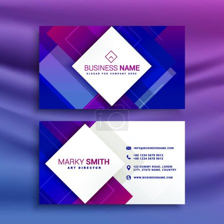 Ilustración de "diseño moderno de tarjetas de visita púrpura para su marca
" - Imagen libre de derechos