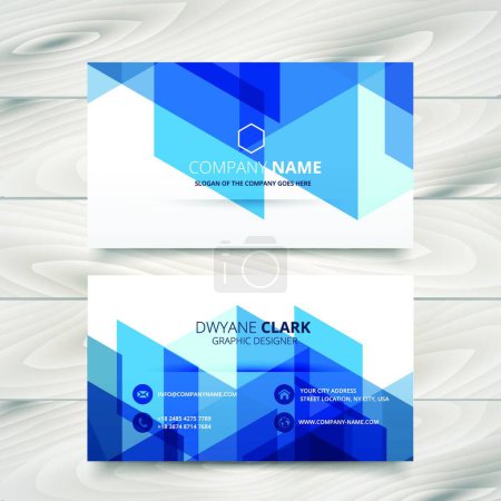 Ilustración de "abstract style blue business card design" - Imagen libre de derechos