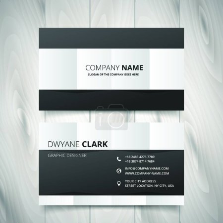 Ilustración de "black and white clean business card design" - Imagen libre de derechos