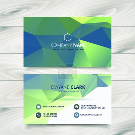 Ilustración de "creative polygonal business card design" - Imagen libre de derechos
