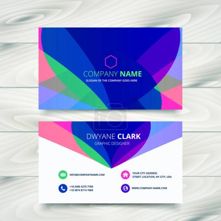 Ilustración de "modern colorful business card template presentation" - Imagen libre de derechos
