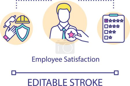 Illustration for "Employee satisfaction concept icon" - Royalty Free Image