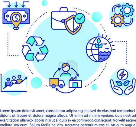 Téléchargez les illustrations : "Supply chain concept icon with text" - en licence libre de droit