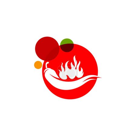 Ilustración de "Rojo picante natural icono de chile vector Ilustración
" - Imagen libre de derechos