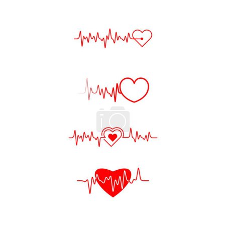 Illustration for "Art design health medical heartbeat pulse" - Royalty Free Image