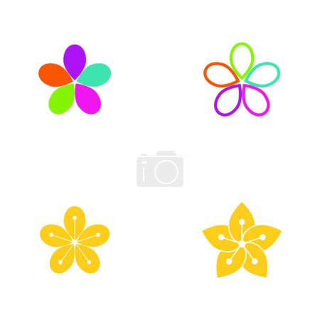 Téléchargez les illustrations : "icône beauté fleurs illustration de conception
" - en licence libre de droit