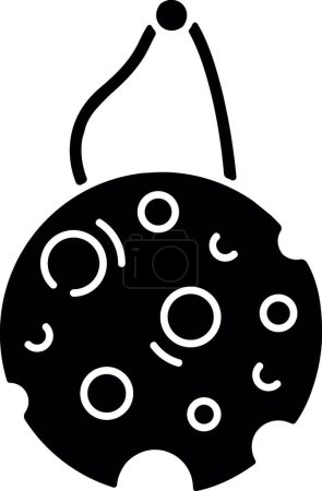 Illustration for Eco sponge black glyph icon - Royalty Free Image