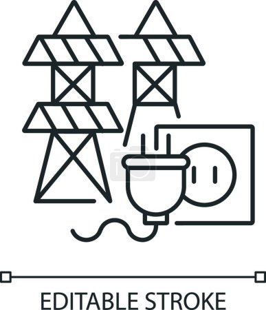 Ilustración de "Electric power station linear icon" - Imagen libre de derechos