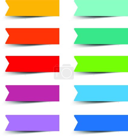 Ilustración de "Paper Labels Set With White Background" - Imagen libre de derechos