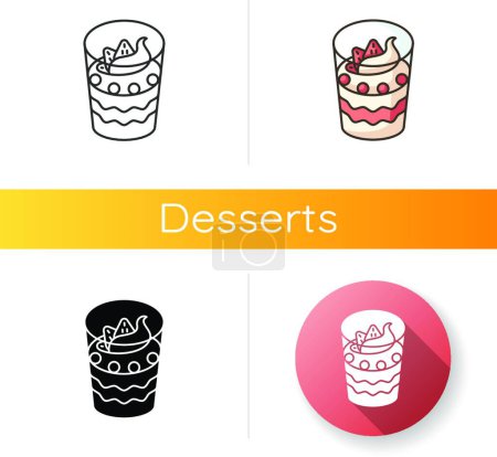 Illustration for Parfait icon, vector illustration simple design - Royalty Free Image