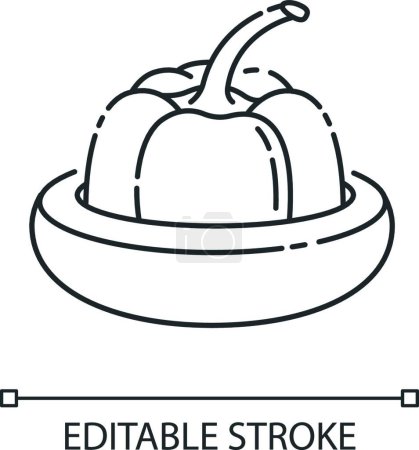Illustration for "Reusable food saver linear icon" - Royalty Free Image