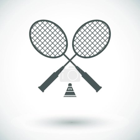 Illustration for Badminton icon vector illustration - Royalty Free Image