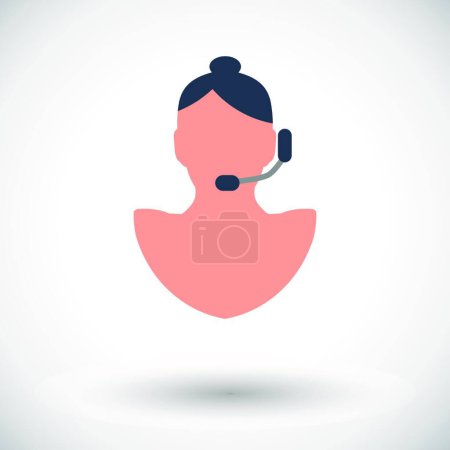 Téléchargez les illustrations : Illustration vectorielle icône Call girl - en licence libre de droit