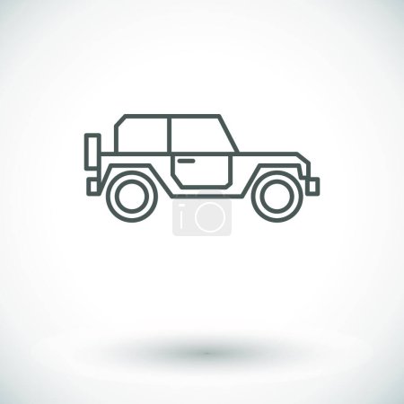 Ilustración de Offroad coche icono vector ilustración - Imagen libre de derechos