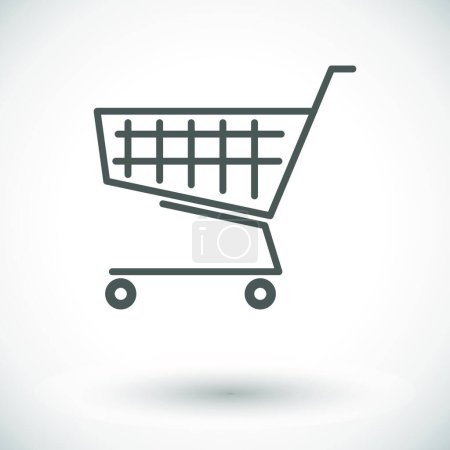 Illustration for Cart single icon vector illustration - Royalty Free Image