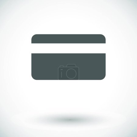 Téléchargez les illustrations : "Carte de crédit icône unique
." - en licence libre de droit