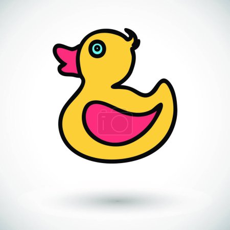Téléchargez les illustrations : "Icône de canard ", illustration vectorielle - en licence libre de droit