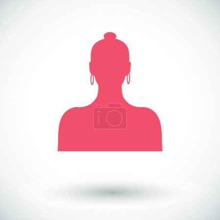 Illustration for "Female avatar single icon." - Royalty Free Image