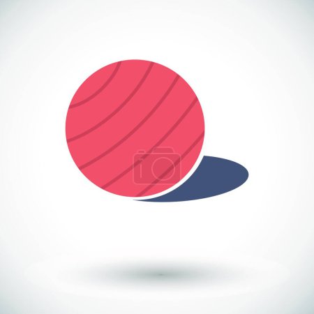 Illustration for "Fittball single icon.", vector illustration - Royalty Free Image