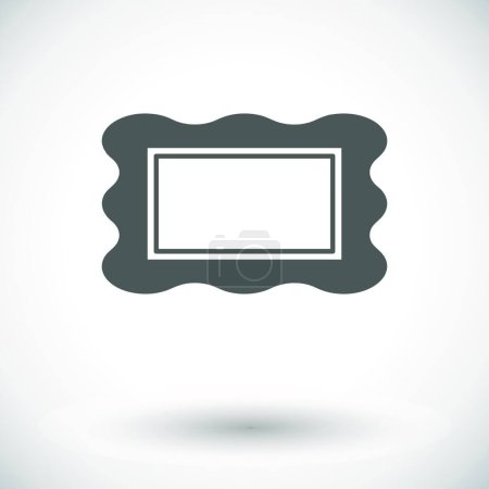 Illustration for "Picture frame" web icon vector illustration - Royalty Free Image