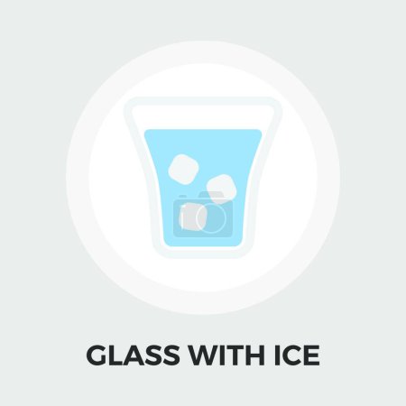 Téléchargez les illustrations : Illustration vectorielle d'icône de glace blanche en verre - en licence libre de droit