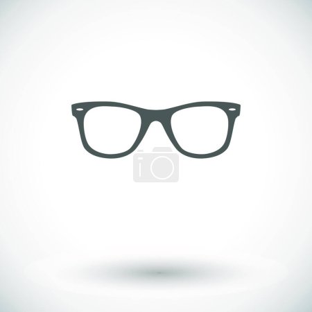 Illustration for "Glasses icon" vector iilustration - Royalty Free Image