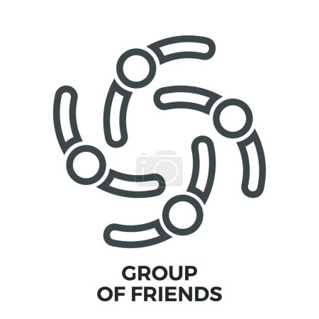 Illustration for Group of friends icon vector illustration - Royalty Free Image
