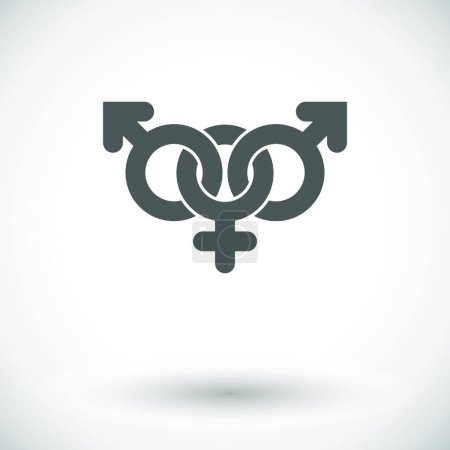 Téléchargez les illustrations : Illustration vectorielle icône de sexe de groupe - en licence libre de droit