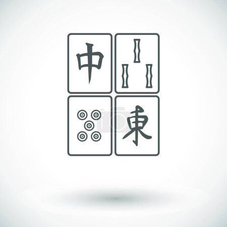 Illustration for Mahjong icon vector illustration - Royalty Free Image