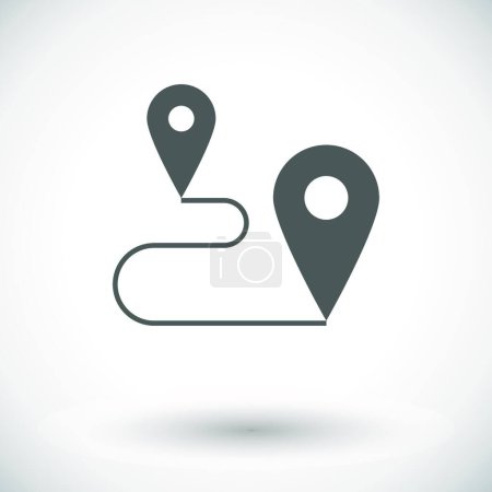 Illustration for Map pointers icon vector illustration - Royalty Free Image