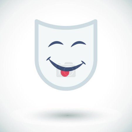 Illustration for Theatrical mask icon vector illustration - Royalty Free Image