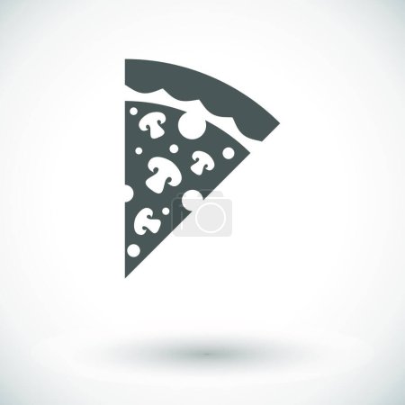 Téléchargez les illustrations : "Icône pizza "icône plate, illustration vectorielle - en licence libre de droit
