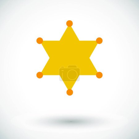 Illustration for "Police single icon.", vector illustration - Royalty Free Image