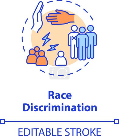 Téléchargez les illustrations : "Race discrimination concept icon" - en licence libre de droit