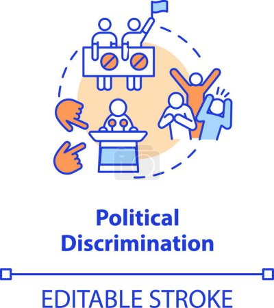Illustration for "Political discrimination concept icon" - Royalty Free Image