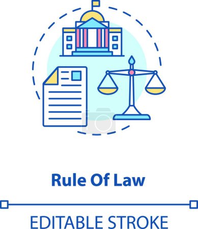 Illustration for "Rule of law concept icon" - Royalty Free Image