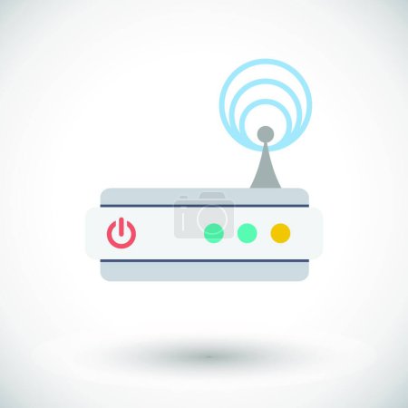 Illustration for Illustration of Router single icon. - Royalty Free Image