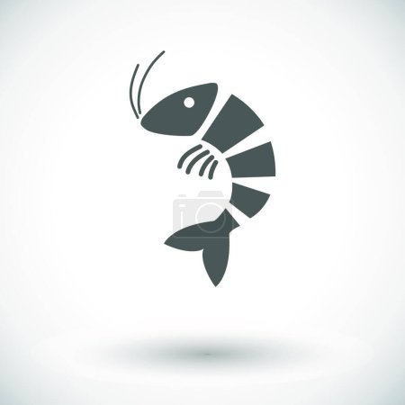 Illustration for Illustration of icon Shrimp - Royalty Free Image