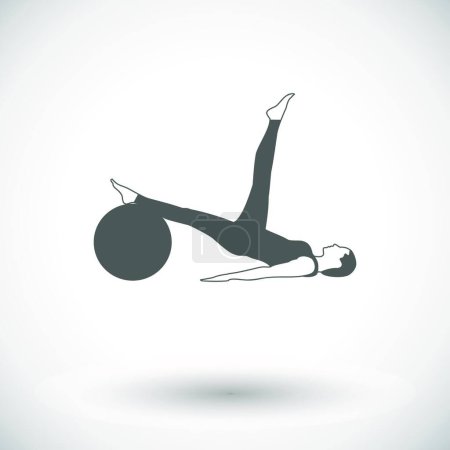 Illustration for Illustration of Yoga icon. - Royalty Free Image
