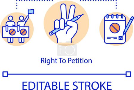 Illustration for "Right to petition concept icon" - Royalty Free Image