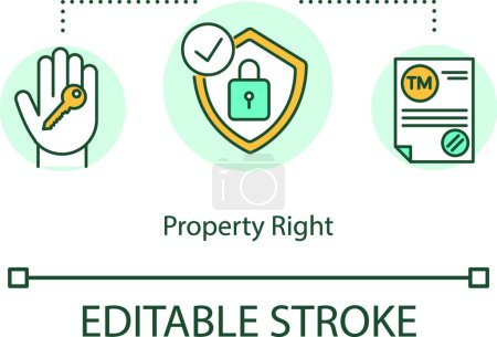 Illustration for "Property right concept icon" - Royalty Free Image
