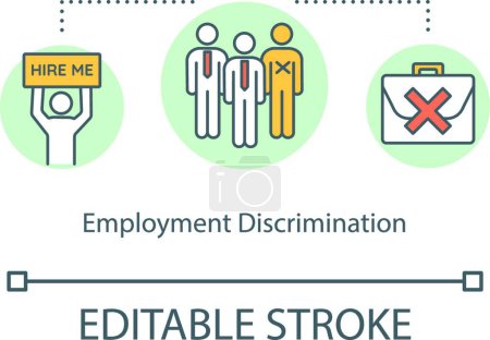Illustration for "Employment discrimination concept icon" - Royalty Free Image