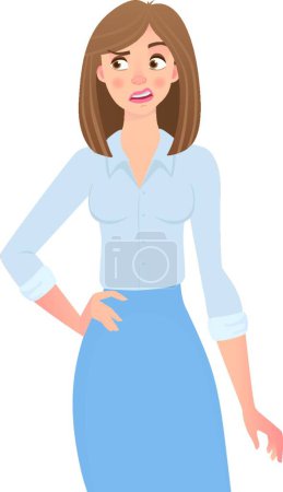 Illustration for Business woman isolated on white vector illustration - Royalty Free Image