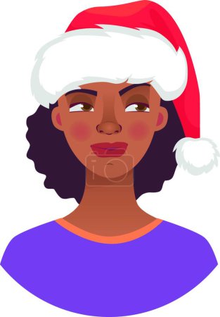 Illustration for "portrait of african woman in hat" - Royalty Free Image