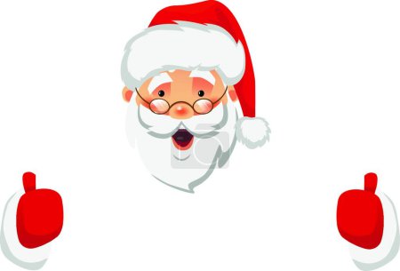 Ilustración de Illustration of the Santa Claus icon - Imagen libre de derechos