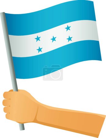 Illustration for "Honduras flag in hand" - Royalty Free Image