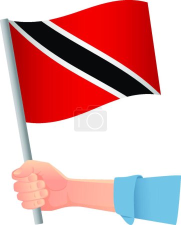 Téléchargez les illustrations : Drapeau de Trinité-et-Tobago en illustration vectorielle manuelle - en licence libre de droit
