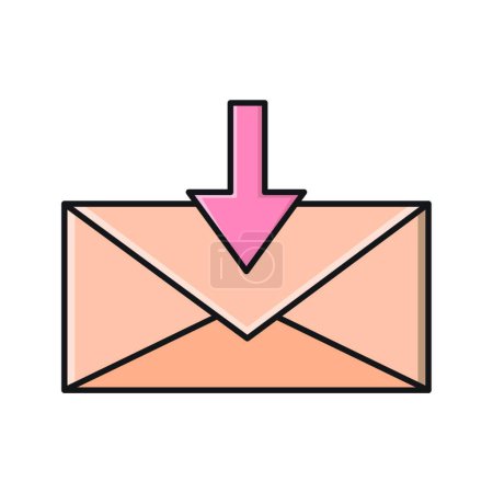 Ilustración de Recibir el icono de correo, vector ilustración diseño simple - Imagen libre de derechos