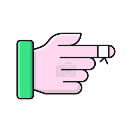Ilustración de Icono de la mano, vector ilustración diseño simple - Imagen libre de derechos